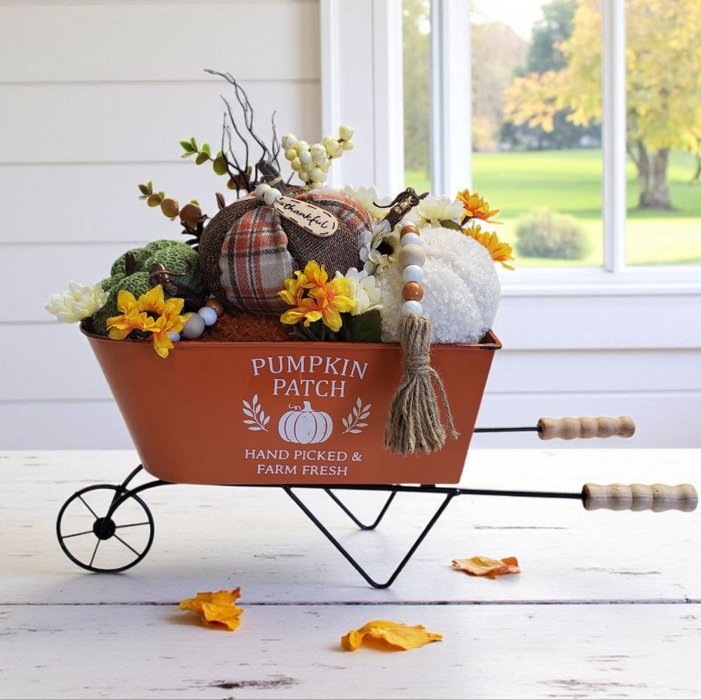 New Decorative Pumpkin Patch Wheelbarrow